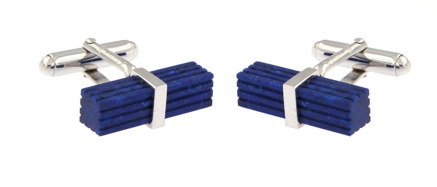 Gemelli Uomo in Argento Lapislazzulo 345 LAP GEM