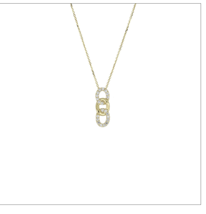 Collana Donna in Oro Zirconia C582BK0 CO