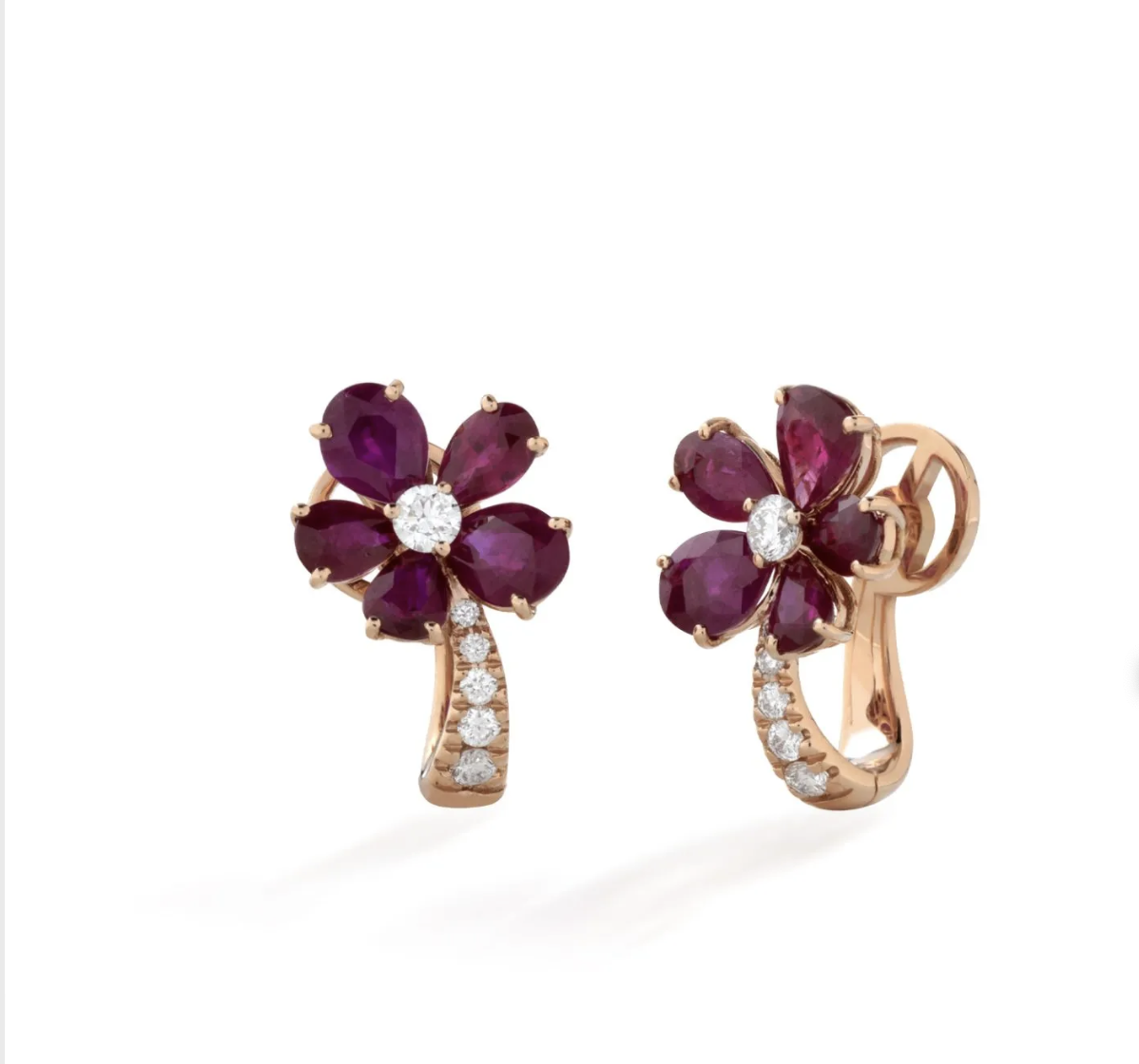 Orecchini Buonocore Donna FLOWER DROP 2.0 in Oro Diamante 1175O02RP 1 Orecchini Buonocore Donna FLOWER DROP 2.0 in Oro Diamante 1175O02RP