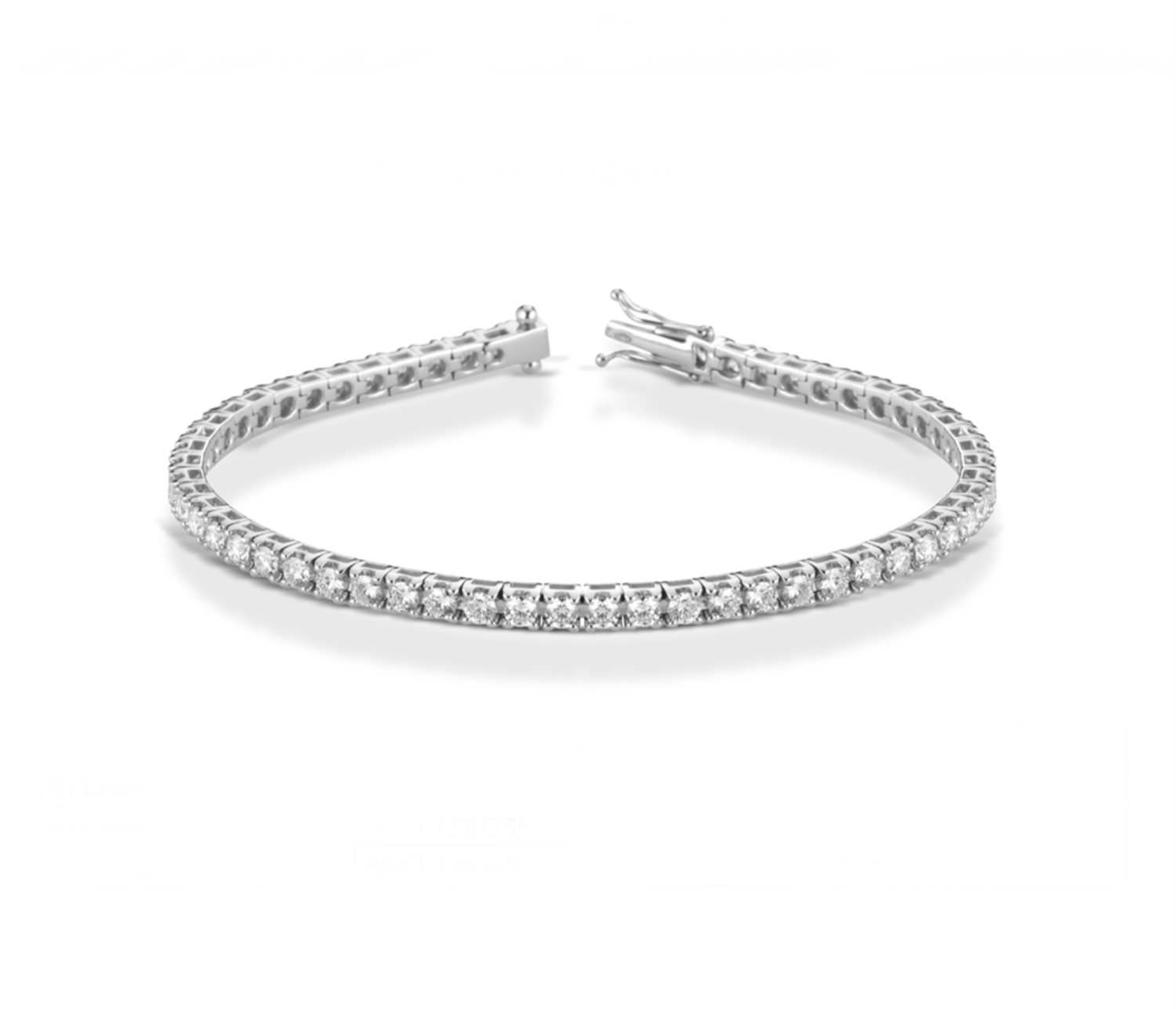 Bracciale Artigianale in Oro bianco Diamante BRPIR080-17 1 Bracciale Artigianale in Oro bianco Diamante BRPIR080-17