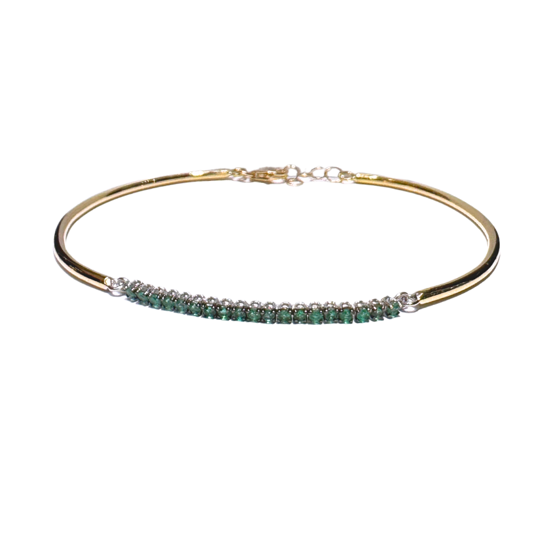 Bracciale Artigianale Donna in Oro Smeraldo CKHBRAU0026 1 Bracciale Artigianale Donna in Oro Smeraldo CKHBRAU0026