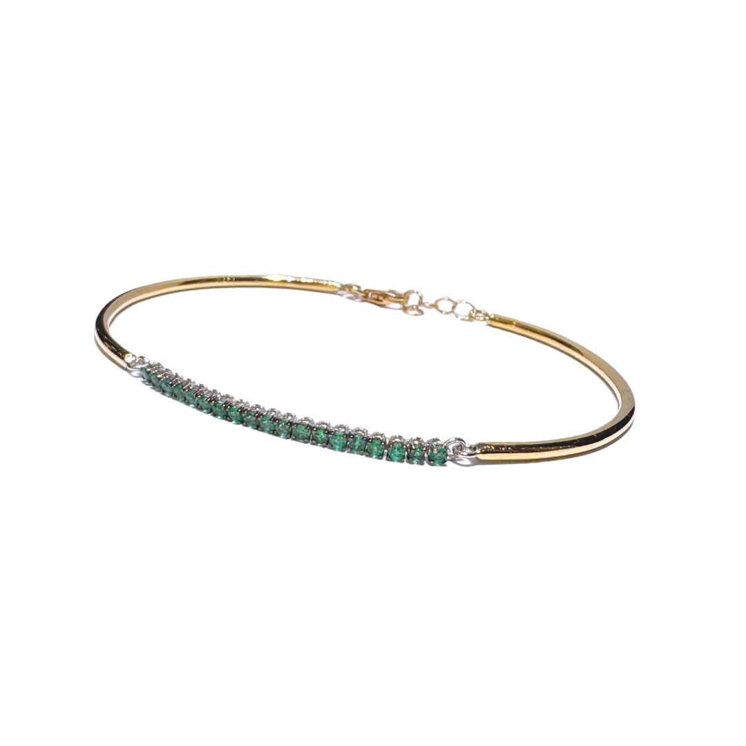 Bracciale Artigianale Donna in Oro Smeraldo CKHBRAU0026 2 Bracciale Artigianale Donna in Oro Smeraldo CKHBRAU0026 - immagine 2